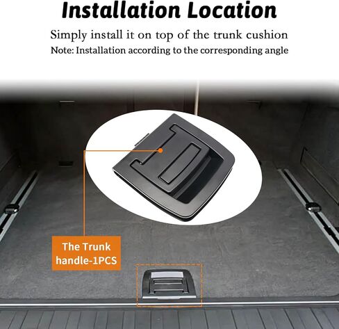 Rear Trunk Floor Mat Handle 51479120283 for BMW X5 E70/F15 (2006-2018), X6 E71/F16 (2007-2019) – Replacement Without Locking Function（Black） in Saudi Arabia