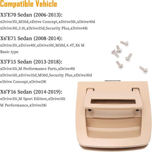 مقبض حصيرة الأرضية الخلفية 51479120283 لـ BMW X5 E70/F15 (2006-2018) ، X6 E71/F16 (2007-2019)-استبدال بدون وظيفة قفل （أسود） in Kuwait