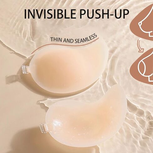 Cleavage Bra, Sticky Bra Push Up, Invisible Strapless Backless Sticky Bras, Invisible Push Up Sticky Bras for Women in Saudi Arabia