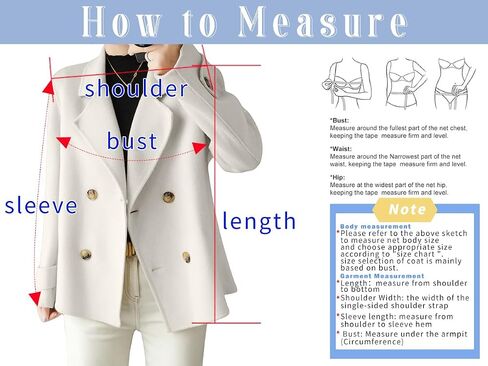 chouyatou Womens Fall Winter Casual Business Wool Blend Coat Loose Double Breasted Dressy Blazer Pea Coat in Saudi Arabia