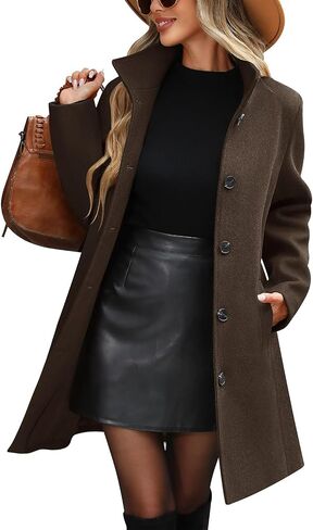 WINDAN WINTER SONED BERIASTED PEA COAT CASTAD CASALAN CARLAR OVEROATE COLLOCK CLASSION in Kuwait