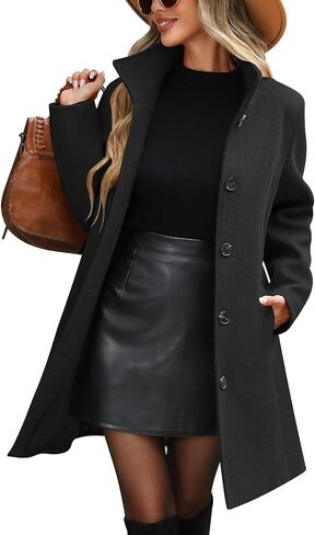WINDAN WINTER SONED BERIASTED PEA COAT CASTAD CASALAN CARLAR OVEROATE COLLOCK CLASSION in Kuwait