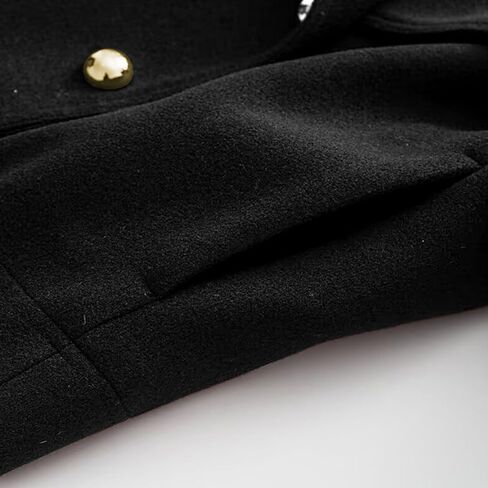 KEOMUD Women's Fall Winter Elegant Short Length Pea Coat,Fashion Oversized Peter Pan Collar Wool Coats for Daily Wear in Kuwait