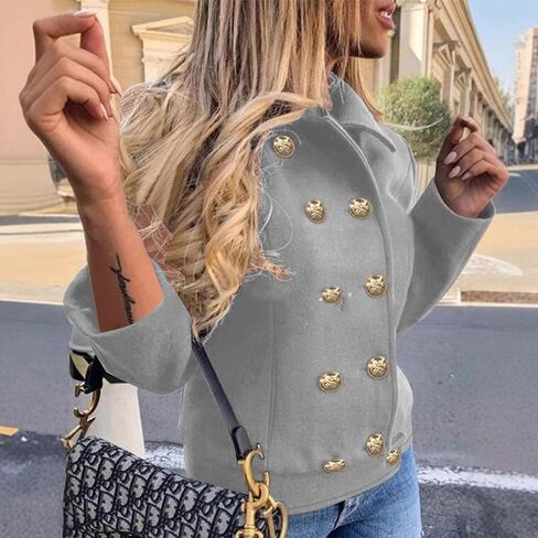 المثل العليا للسيدات معطف الصوف الخريف الخريف الشتاء مزدوج الصيانة السترات السترة الأنيقة الأنيقة in Saudi Arabia
