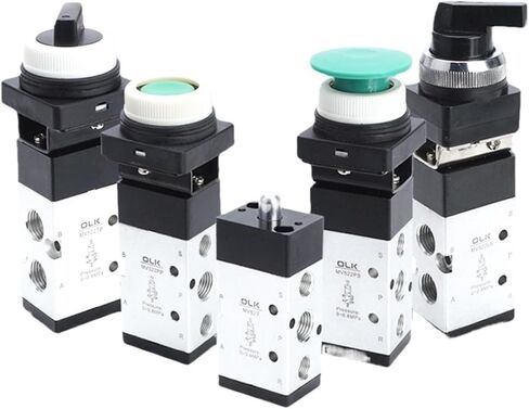 1PCS MV322 MV522R/PB/EB/TB الرئوي الصمام الميكانيكي 2 الموضع 5 طريق صمام يدوي تبديل الهواء صمام الضغط لحظة (MV522TB) in Kuwait