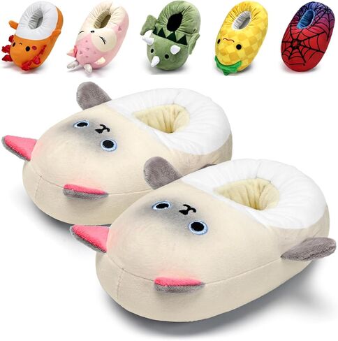IceUnicorn Toddler Slippers Kids Cute Funny Animal House Shoes Girls Boys Christmas Plush Bedroom Indoor Slipper Washable in Saudi Arabia