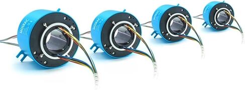 Through Hole Slip Ring，MOSRAC 360 Rotary Union Electrical Connector，6~12wires, 5~10A，ID20~60mm,OD42~130mm(60X130mm 12CH 10A) in Saudi Arabia