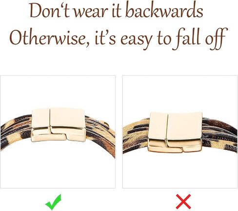 Hicarer Leopard Bracelets و Actor Acks Cheetah Jewelry Tortoise Shell أقراط متعددة الطبقات من الجلد الالتفاف الملحقات البوهو (Beige) in Saudi Arabia