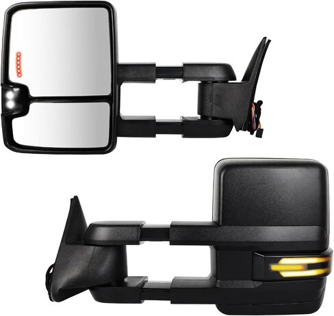 Towing Mirrors Fit for 2003-2006 For Chevy For Silverado For GMC For Sierra Pickup all models Tow Mirrors With A Pair LH and RH Side Power Regulation with Heating Turn Signal Lamp in Saudi Arabia