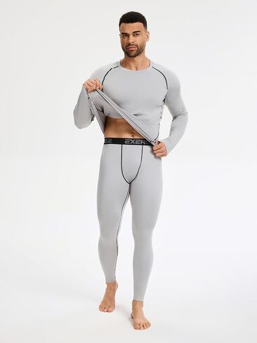 2 Packs Compression Set Men Thermal Underwear for Men Long Johns for Mens Thermals Top and Bottom Set in Saudi Arabia