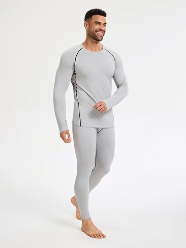 2 Packs Compression Set Men Thermal Underwear for Men Long Johns for Mens Thermals Top and Bottom Set in Saudi Arabia