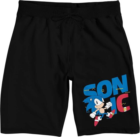Sonic The Hedgehog 90s Sonic Men's Black Lounge Shorts in Saudi Arabia