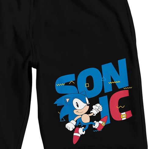 Sonic The Hedgehog 90s Sonic Men's Black Lounge Shorts in Saudi Arabia