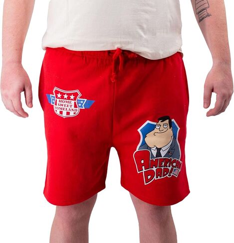 Ripple Junction Adult Animation Men's Drawstring Shorts Graphic Print Officially Licensed in Saudi Arabia