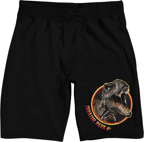 Jurassic Park T-Rex Men's Black Sleep Pajama Shorts in Saudi Arabia
