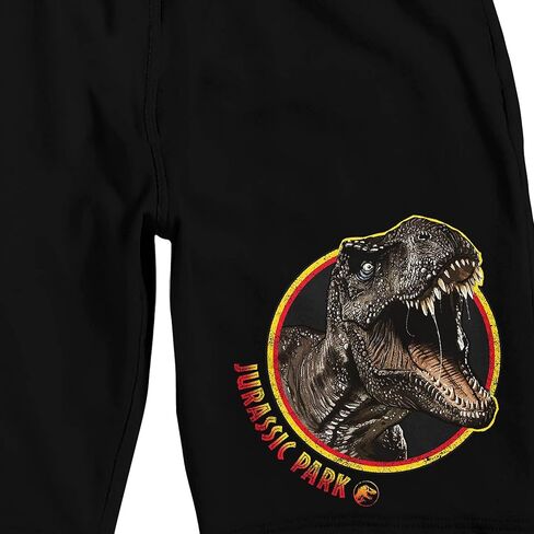 Jurassic Park T-Rex Men's Black Sleep Pajama Shorts in Saudi Arabia