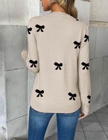 Zeagoo Women's 2025 Fall V Neck Sweater Trendy Long Sleeve Casual Lightweight Ribbed Knit Pullover Tops in Saudi Arabia
