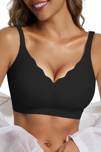 حمالات لاسلكية للنساء لا underwire سلس للدفع تغطية كاملة كل يوم حمالة صدرية مريحة tshirt bralette in Saudi Arabia