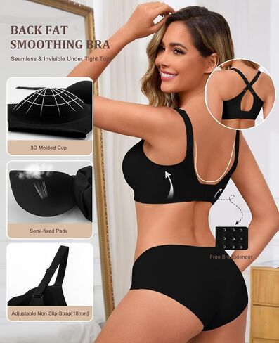 حمالات لاسلكية للنساء لا underwire سلس للدفع تغطية كاملة كل يوم حمالة صدرية مريحة tshirt bralette in Saudi Arabia