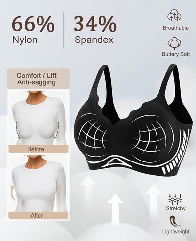 حمالات لاسلكية للنساء لا underwire سلس للدفع تغطية كاملة كل يوم حمالة صدرية مريحة tshirt bralette in Saudi Arabia
