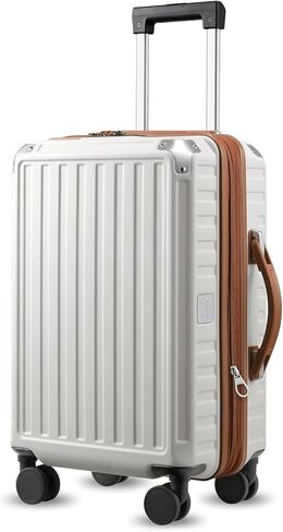 LUGGEX Carry On Luggage 22x14x9 Airline Approved, PC Expandable Hard Shell Suitcases with Spinner Wheels, 20 Inch, Charcoal Metallic in Saudi Arabia