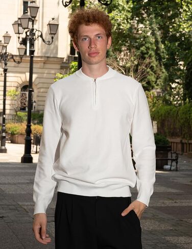 Coofandy Mens Quarter Zip Pullover Slim Fit Sweater Sweater Sweater Lightweight Mock Dick Sendents in Saudi Arabia