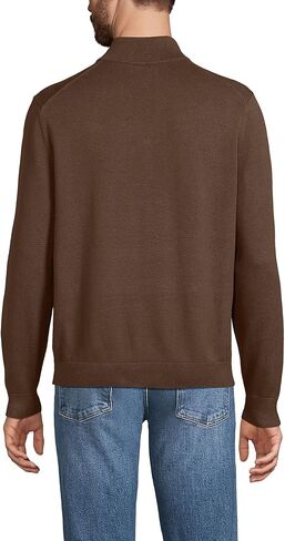 Lands' End Men's Long Sleeve Fine Gauge Cotton Quarter Zip Sweater in Saudi Arabia