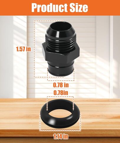 2pcs محول غطاء صمام الألمنيوم 10AN مع grommet ختم متوافق مع محركات GM LS ، الأسود in Saudi Arabia