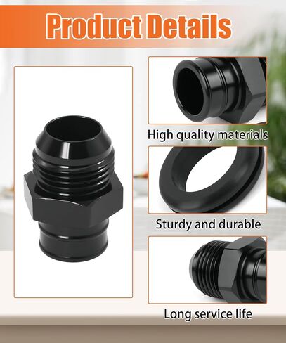 2pcs محول غطاء صمام الألمنيوم 10AN مع grommet ختم متوافق مع محركات GM LS ، الأسود in Saudi Arabia