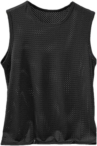 MEN MEN ICE CILK TANK TOPS MANES UNDERSHIRT SHIRTS PROMPHING MALE BODYSHAPER MESH in Saudi Arabia