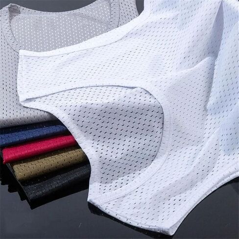 MEN MEN ICE CILK TANK TOPS MANES UNDERSHIRT SHIRTS PROMPHING MALE BODYSHAPER MESH in Saudi Arabia