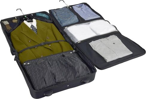 LONDON FOG Buckingham 44-Inch Wheeled Garment Bag, Black in Saudi Arabia