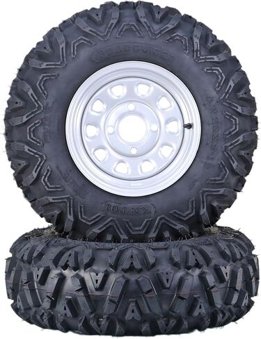 LIBRA ATV Tire & Wheel Assembly 26x12-12 6-Ply on 4 Lugs x 110 PCD 5+2 Silver Wheel-10314,SET 2 in Saudi Arabia