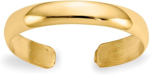 Solid 14K Yellow Gold High Polished Toe Ring in Saudi Arabia