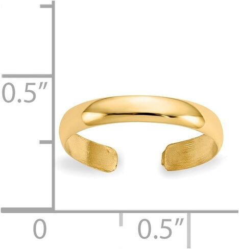 Solid 14K Yellow Gold High Polished Toe Ring in Saudi Arabia