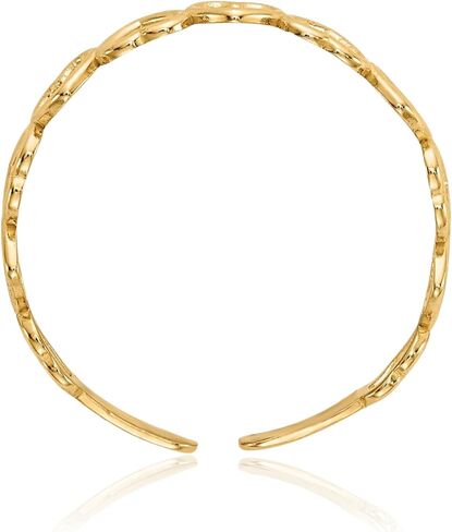 IceCarats 14K Solid Yellow Gold Heart Love Adjustable Toe Ring Open Midi Band Summer Beach Jewelry in Saudi Arabia