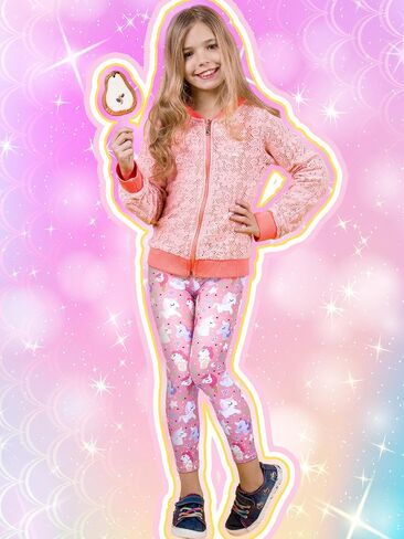 4 Pack Girls Leggings Soft Stretchy Printed Pants for Kids 8-12 Years Tie-dye Rainbow Unicorn, Pink Unicorn & Scale Patterns Ankle Length Athletic Yoga Pants in Saudi Arabia