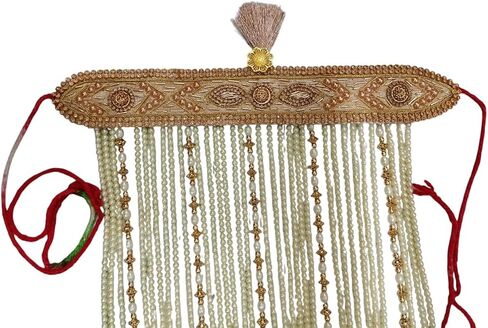 The Great Indian Store Handmade Pearl Stone & Studded Sehra For Men/Groom Or Special Occasions Pack of 1 in Saudi Arabia