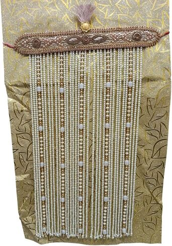 The Great Indian Store Handmade Pearl Stone & Studded Sehra For Men/Groom Or Special Occasions Pack of 1 in Saudi Arabia