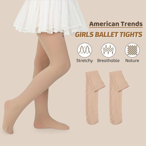 American Trends Ballet Tights for Girls, Ultra Soft Girls Stockings Dance Tights for Toddlers and Kids in Saudi Arabia