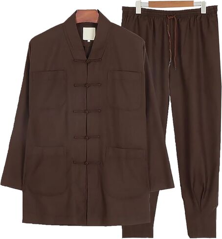 Meditation Clothing,Spring and Autumn Monks' Clothes Monks' Clothes Leggings Short Coats in Saudi Arabia