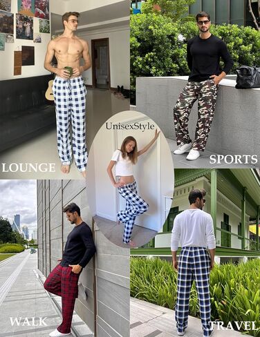 ekouaer mens pajama pants صالة سراويل مع جيوب سروال ناعم ناعم مناسبة pj مع الرباط s-xxl in Saudi Arabia
