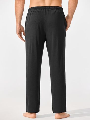 ekouaer mens pajama pants صالة سراويل مع جيوب سروال ناعم ناعم مناسبة pj مع الرباط s-xxl in Saudi Arabia