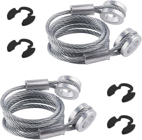 2PCS كبل تحرير غطاء محرك السيارة مع 4 circlips ، 41.73in استبدال كابل التحكم غطاء محرك السيارة متوافق مع Peterbilt 1987-2010 357 375 377 378 379 قطع الغيار L92-6000-0718/924-5402 in Saudi Arabia