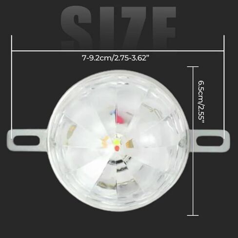 LED Party Light ، 2.75-3.62 بوصة ، تأثيرات متعددة الألوان ، أوضاع فلاش وتنفس ، مقاومة للماء ، التثبيت المزدوج in Saudi Arabia