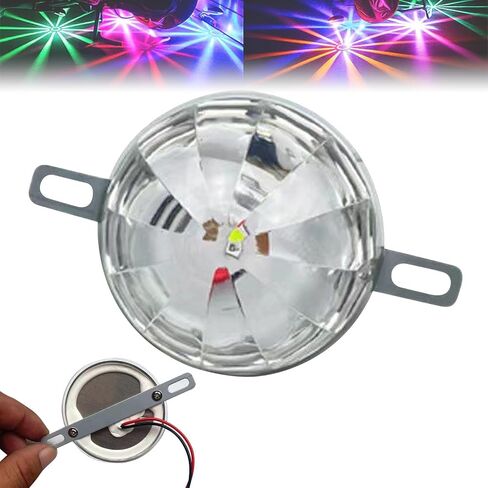 LED Party Light ، 2.75-3.62 بوصة ، تأثيرات متعددة الألوان ، أوضاع فلاش وتنفس ، مقاومة للماء ، التثبيت المزدوج in Saudi Arabia
