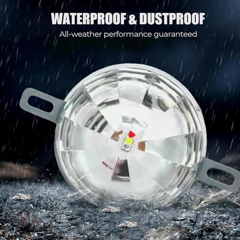 LED Party Light ، 2.75-3.62 بوصة ، تأثيرات متعددة الألوان ، أوضاع فلاش وتنفس ، مقاومة للماء ، التثبيت المزدوج in Saudi Arabia