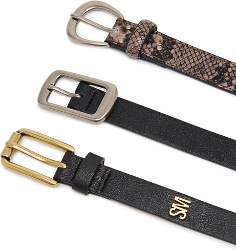 Steve Madden womens 3 Pack Women Belts for Jeans Dresses Pants Ladies Waist Belt in Saudi Arabia