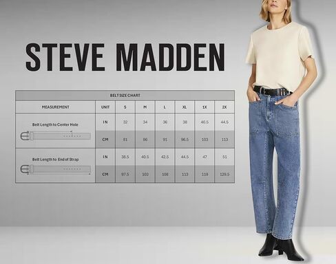 Steve Madden womens 3 Pack Women Belts for Jeans Dresses Pants Ladies Waist Belt in Saudi Arabia