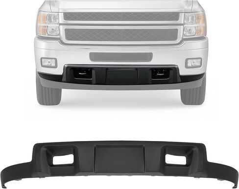 Kuafu Pront Pumper Lower Valance متوافق مع 2011-2014 Chevrolet Chevy Silverado 2500 HD 3500 HD بديل لعام 19370763 22755086 25883354 GM1092213 W/سحب الثقوب منتفخة الهواء البلاستيك (PP) in Saudi Arabia